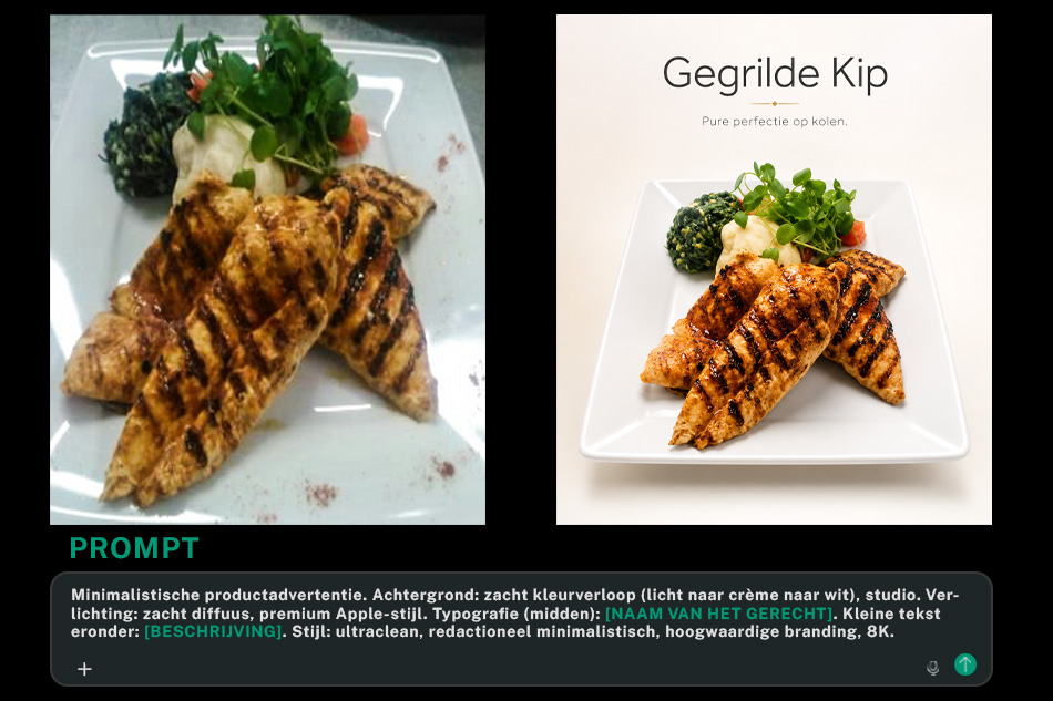 AI prompt foodfotografie