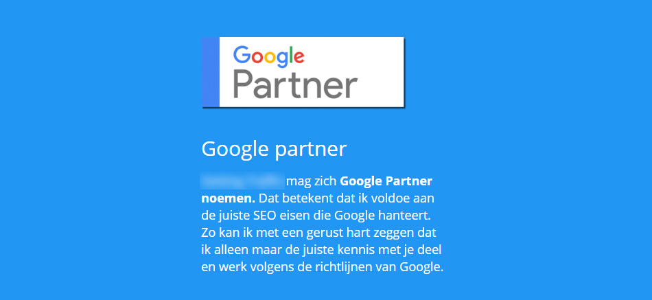 Misleiding van Google Partners