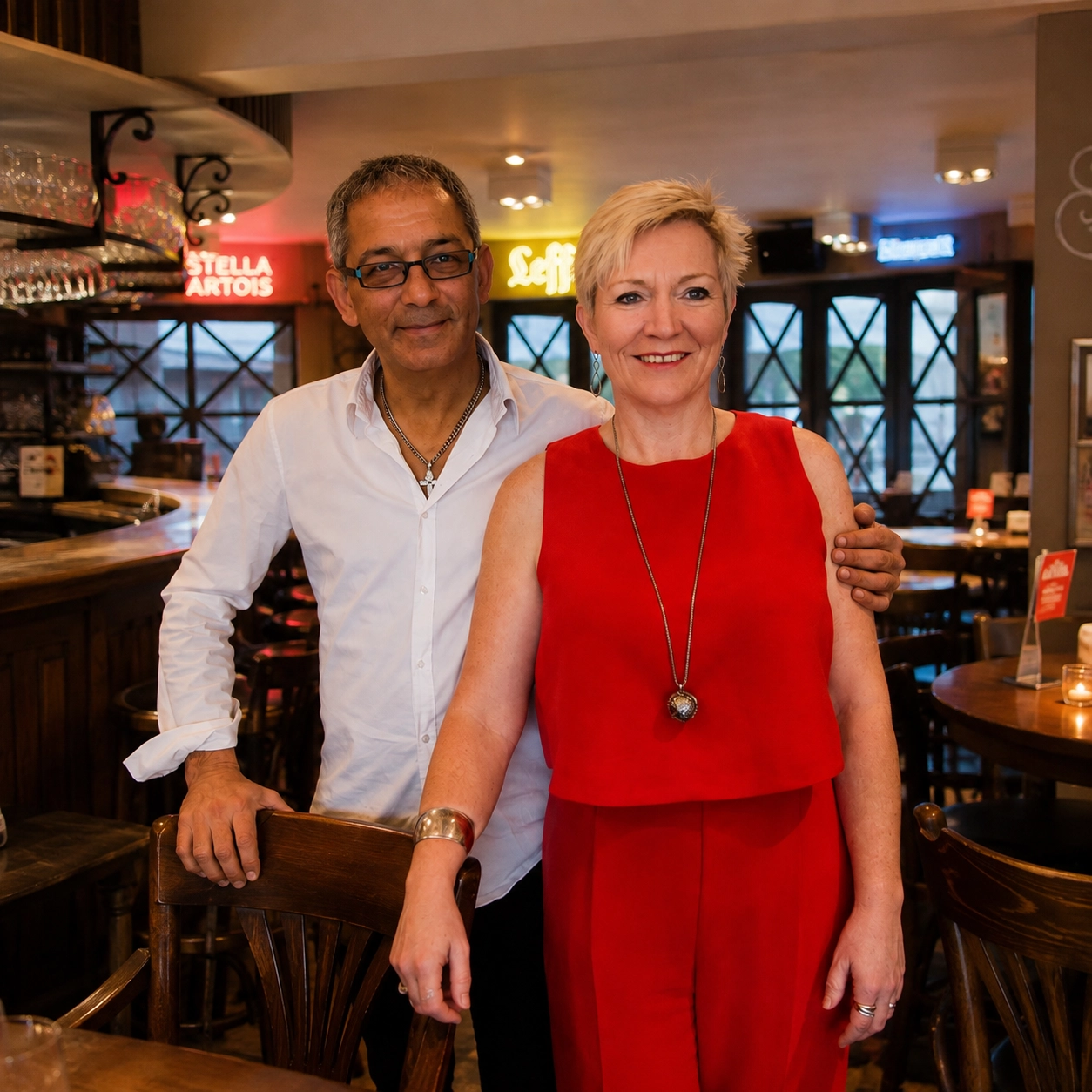Brasserie-uitbaters in hun zaak